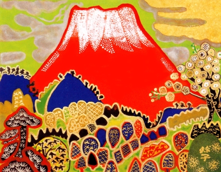早春の赤富士
