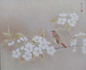 上村松篁 春静 8号強-300x244