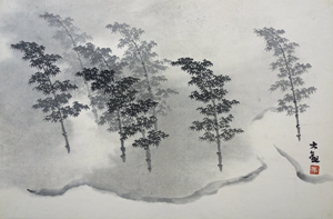 横山大観　竹雨 横山大観