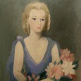 ローランサン「花束を抱える婦人」