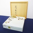 藤本能道_雪白釉色絵野葡萄小禽図四角筥_鑑定_査定_買取