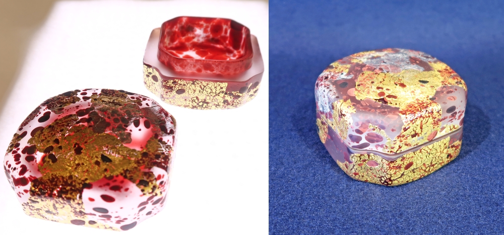 藤田喬平_手吹香合_買取_鑑定_査定 藤田喬平